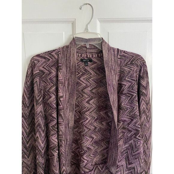 Apt. 9 shimmery open drape cardigan size L - Picture 2 of 9